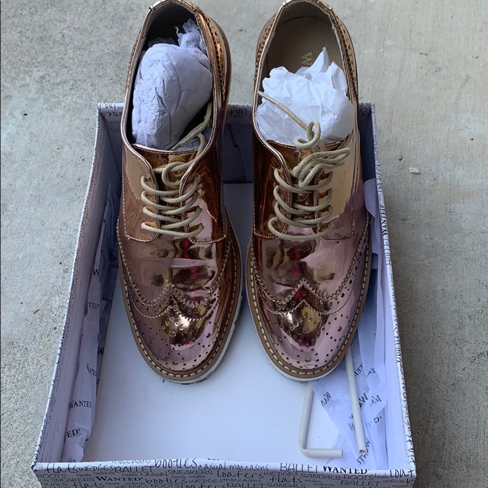 Rose Gold Oxfords